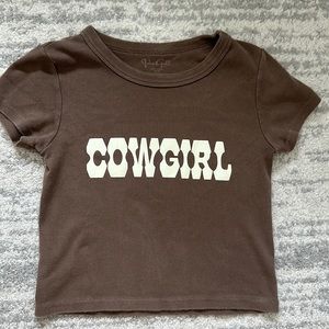 Brandy Melville Cowgirl Baby-Tee